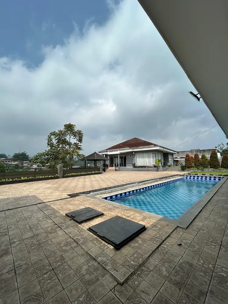 Private pool on a wide stone terrace at Al Andalus 3